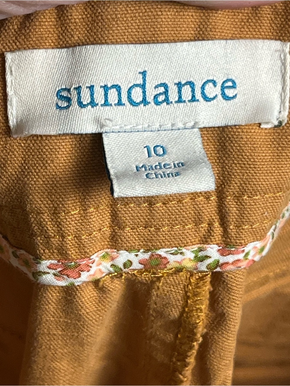 Sundance Voyager Wide Leg Patch Pocket Cropped Pant in Ochre Brown 10 - Picture 9 of 10